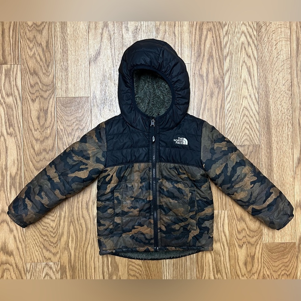The North Face Reversible Shasta Full Zip Hooded Jacket Size 4T Like New